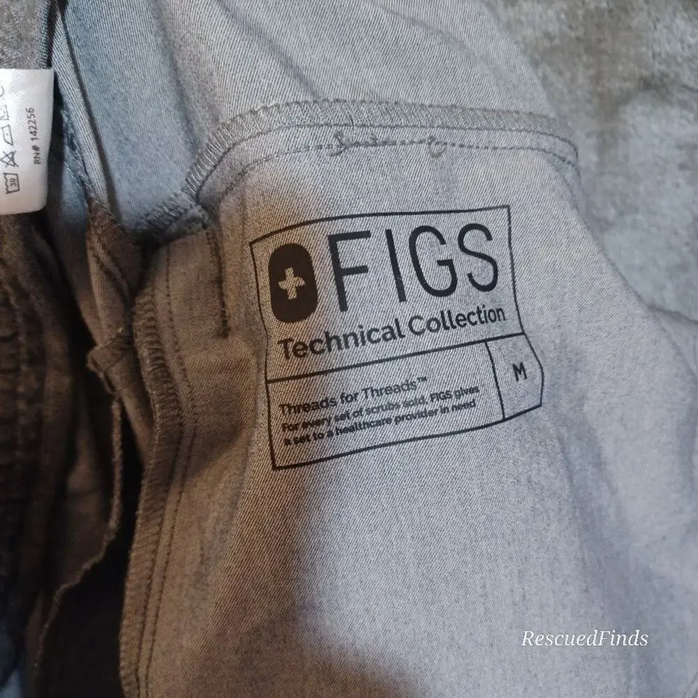 Mens FIGS Heather Grey Tansen Scrub Pants Medium